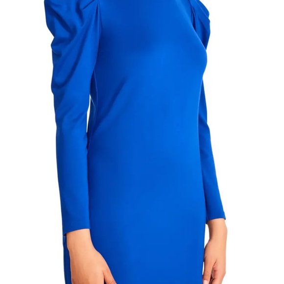 BB Dakota Steve Madden Spill the Tea Long Sleeve Mini Dress Cobalt Blue Size XS - Picture 5 of 5